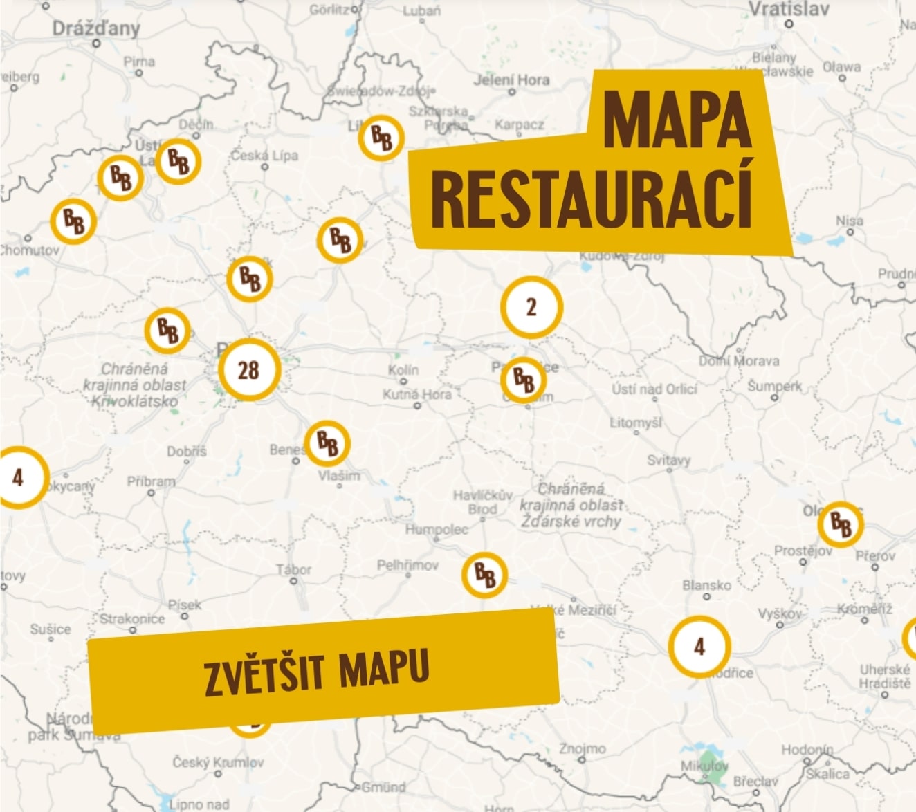 Mapa restauraci