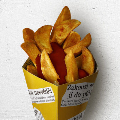 Patatas s kečupem Heinz