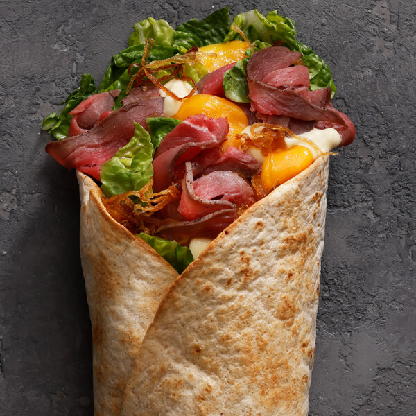 Grilled roastbeef wrap