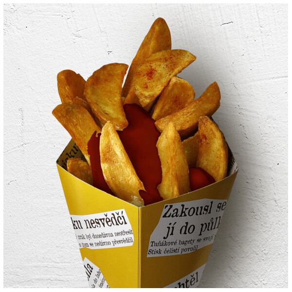 Patatas s kečupem Heinz